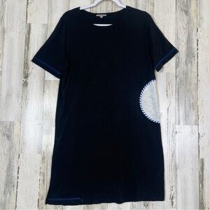 Lisa Todd 100%‎ Cotton Patchwork Casual Dress Women’s Medium Black Summer Style